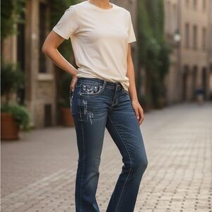 Miss Me Dark Blue Boot Cut Women's Jeans